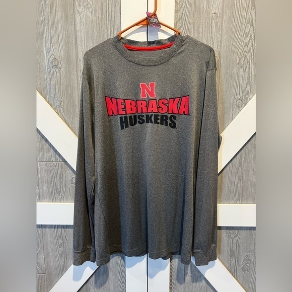 Other - 209. Nebraska Cornhuskers Charcoal All-American Dri Fit material Long Sleeve Tee